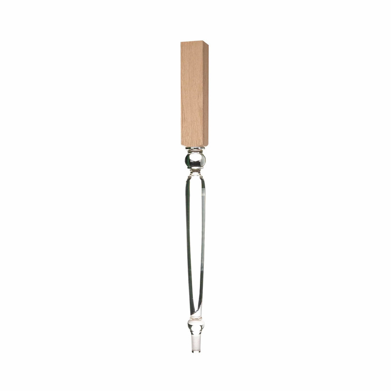 Old English Style Acrylic Dining Table Leg - Species:Oak Red